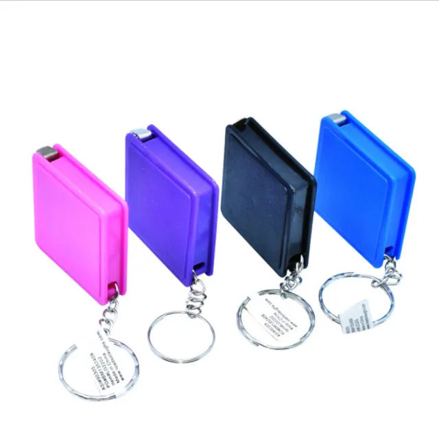 2Pcs 1M Retractable Ruler Plastic Portable Mini Tape Measure With Key Chain FRFR
