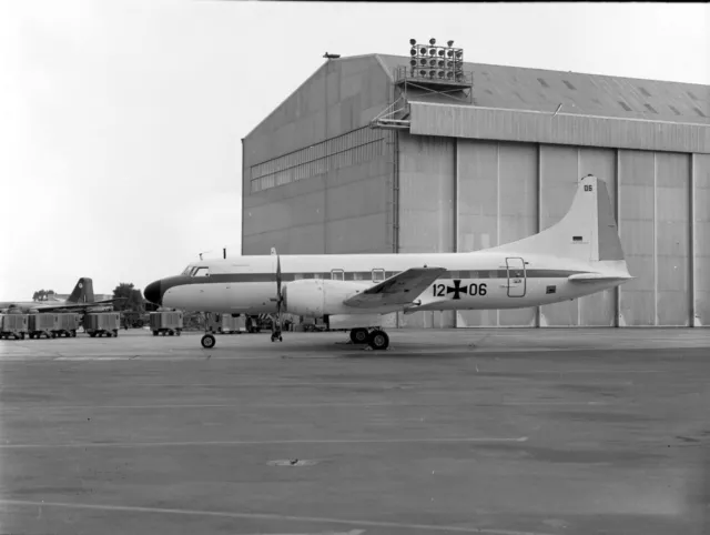 WEST GERMAN AF, Convair 440, 12+06, at Luqa Malta, in 1970, LARGE size NEGATIVE