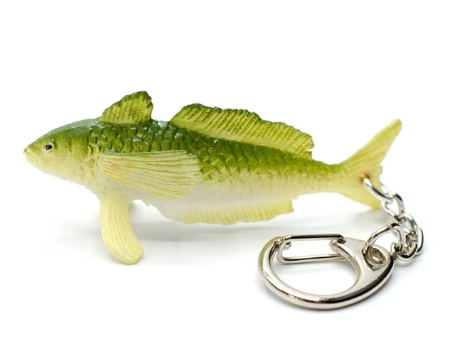 Zander Fisch Schlüsselanhänger Miniblings Anhänger Ozean Hechtbarsch Barsch grün