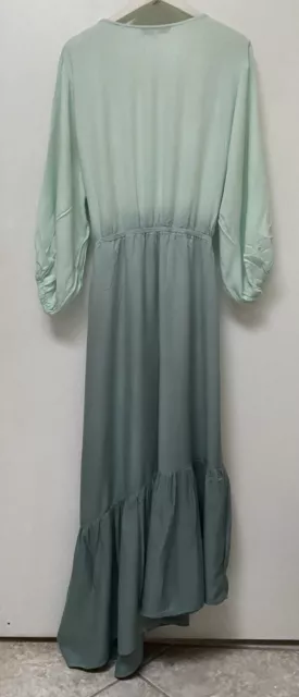 Young Fabulous And Broke Ombré Green Maxi With Long Sleeve Size L 2