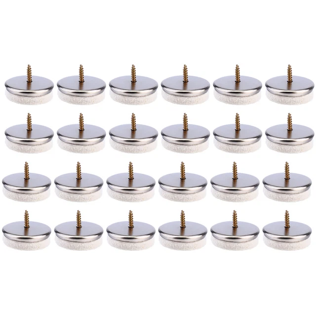 24 pièces Meubles mobiles Glisse chaise Coussins de chaise ronde