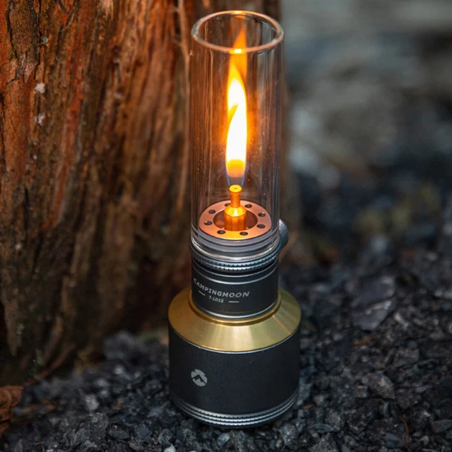 Lanterna A Gas Portatile Isobutano Con Asta E Telaio Luminoso Regolabile – Per Campeggio E Escursioni