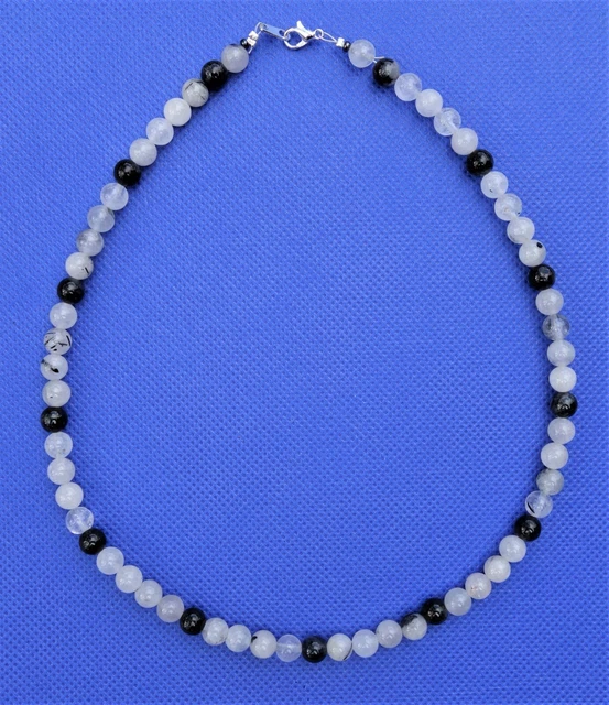 TOURMALINED QUARTZ CRYSTAL NECKLACE - Psychic Protection, Purification, Healing