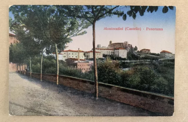 Cartolina Montecatini Terme Pistoia il Castello viaggiata 1921