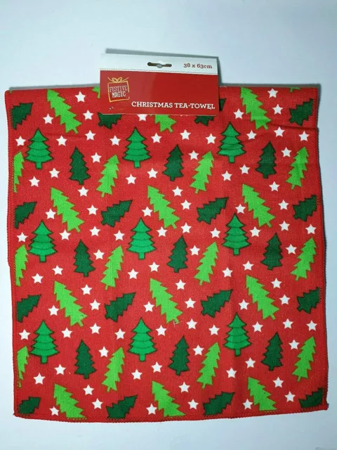 Christmas novelty Tea Towel Decorative Festive Kitchen Cloths Xmas Santa (C)