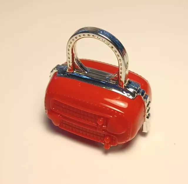Barbie Doll Valentine's Day Handbag Purse Red And Silver Hearts Mattel