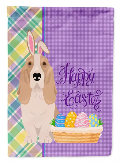 Basset Hound Lemon White Tricolor Easter Flag Garden Size WDK4937GF