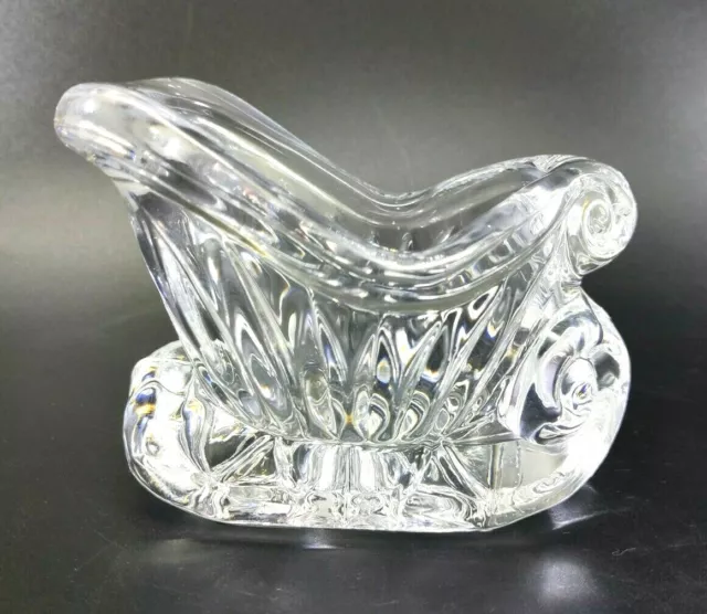 24 Cristal de plomo Navidad Trineo Estatuilla Vidrio Votivo Vela Caramelo Tuerca Plato