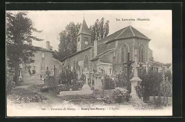 CPA Essey-les-Nancy, l´Eglise 1904