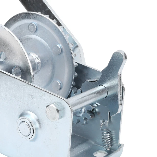 New 600LBS Metal Trailer Capstan Handcranking Winch Empty Bracket Accessory