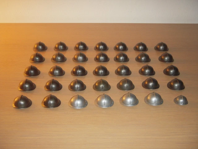 Playmobil Médiéval lot  ** 34 Casques Chevaliers ,Archers , Heaume ** Moyen-âge