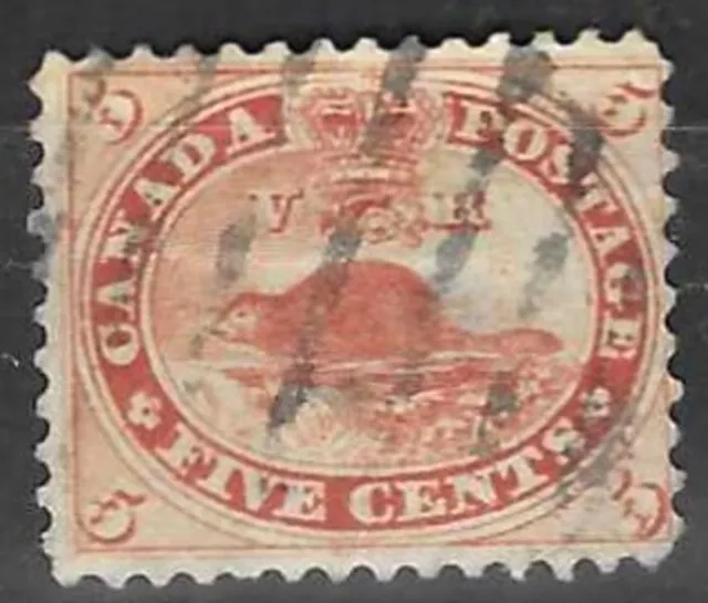 Stamps Canada 1859 5c red used SG31