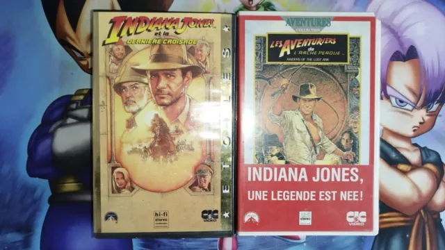 Lot VHS Indiana Jones les aventuriers de l'arche perdue Dernière croisade k7