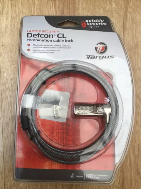 Targus Defcon CL Combination Cable Lock Notebook Security