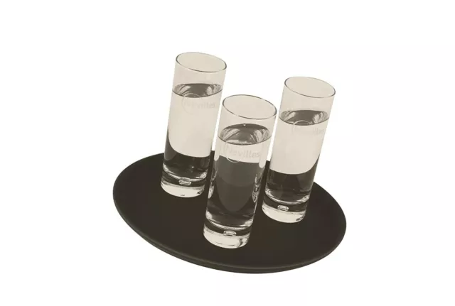 Genware NEV-GG1100BLK Gen-Grip Tray, Round, Non-Slip, 11", Black Bar Tray