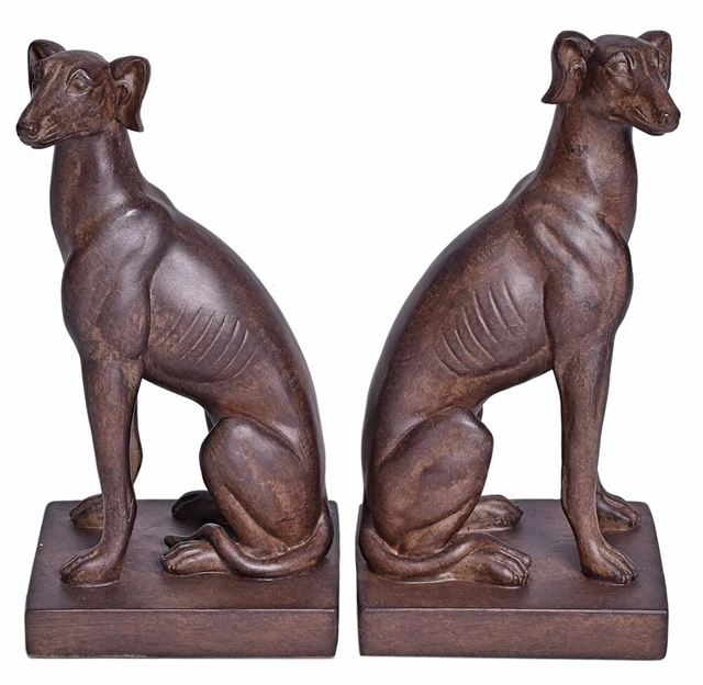 Serre-livres Décoratif En Forme De Carlin (Pug) - Polypierre Argenté - 17 X 17,5 X 11,5 Cm