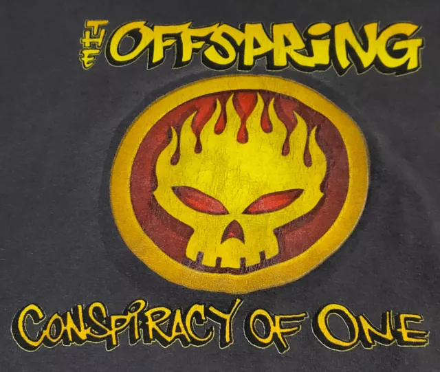 VINTAGE the OFFSPRING "Conspiracy of One" t shirt GIANT gray 2000 sz XL pop punk