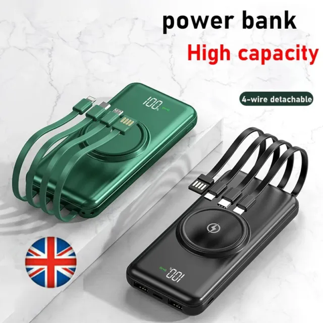 Portable Power Bank 9000000mAh Wireless Charger Fast Charging Magnetic Battery