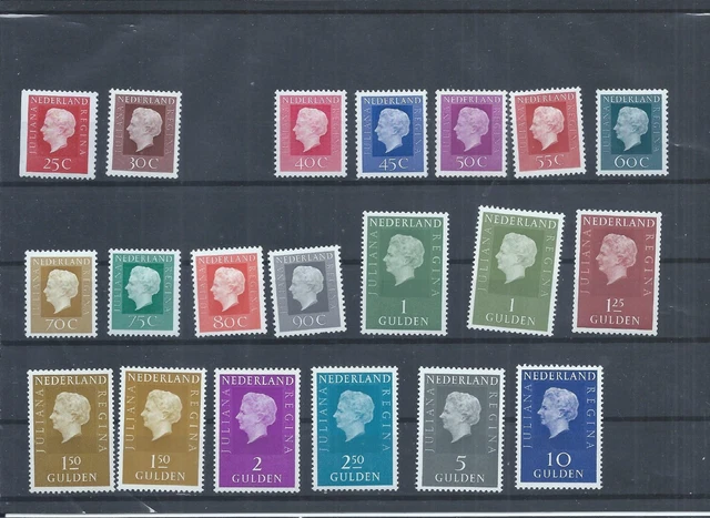 Netherlands stamps.  1969 etc most of the Queen Juliana MNH CV £48+  (AC309)
