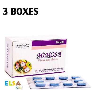 3 cajas Mimosa comprimidos sedante natural muy eficaz Herbal Pastillas para Dormir