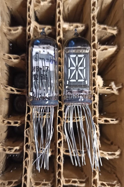 Lot of 100 pcs IV-17 VFD Nixie Tubes New Made by Reflector in 1980's