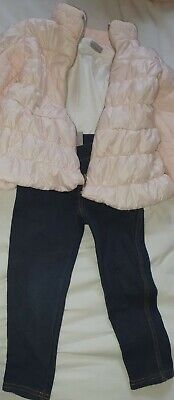 Tahari Uk 1 - 2 anni Eu92 set giacca pantaloni outfit abito ragazza rosa