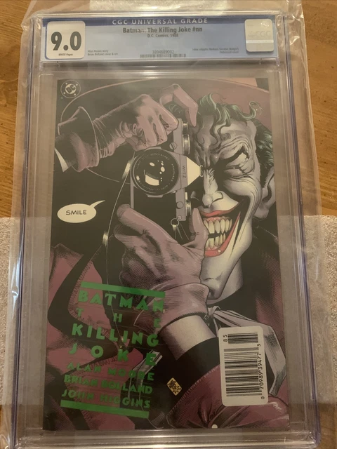 Batman The Killing Joke Cgc 9.0 White Pages By Alan Moore First Print Newsstand
