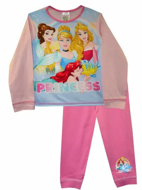 Disney Princess Pyjamas Girls Toddler Pjs Pink Gift - 18 Months - 5 Years