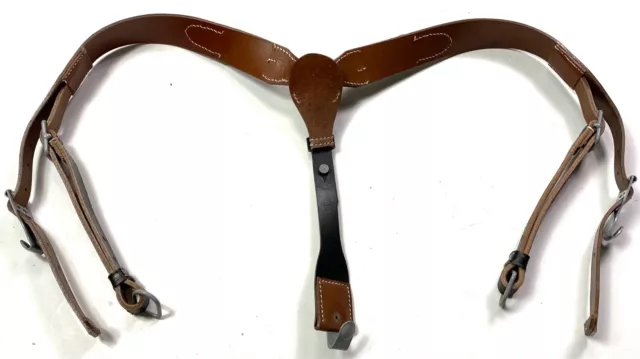 Wwii German M1939 M39 Combat Leather Y-Straps 3