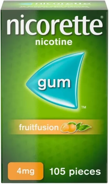 Nicorette Fruitfusion 4 mg Nikotinkaugummi, 105 Stück (Raucherentwöhnungshilfe)