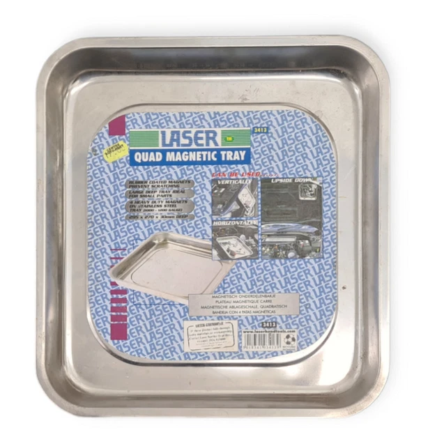 Laser Tools 3413 Vassoio magnetico - Quad Acciaio Inox