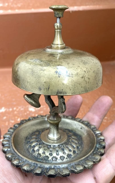 Campanello Da Ricevimento In Ottone Lucido – Design Classico Artigianale, Made In Italy, Perfetto Per Hotel E Reception Eleganti