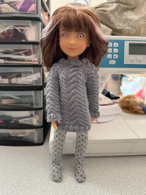 Tutoriel/patron Tricot Poupée Siblies 30 Cm Jupe Et Son Haut