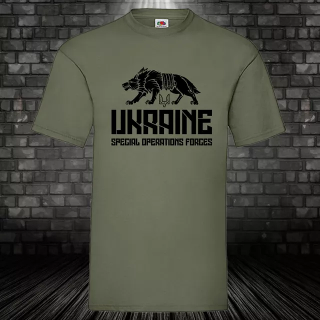 Ukraine Army Kult T-Shirt Coat of Arms Shirt Special Operations Selenskyj S-5XL