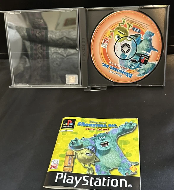 DISNEY PIXAR MONSTERS Inc Scare Island Sony PlayStation 1 PS1 Black ...
