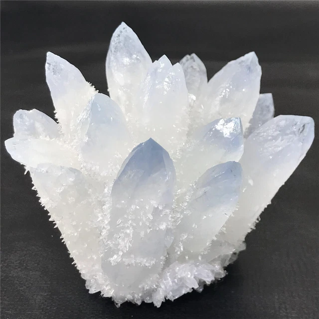 360G New Find blue Phantom Quartz Crystal Cluster Mineral Specimen Healing