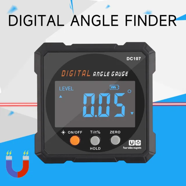 Digital Angle Finder Laser Level Gauge Inclinometer Magnetic Protractor USB-LEOl