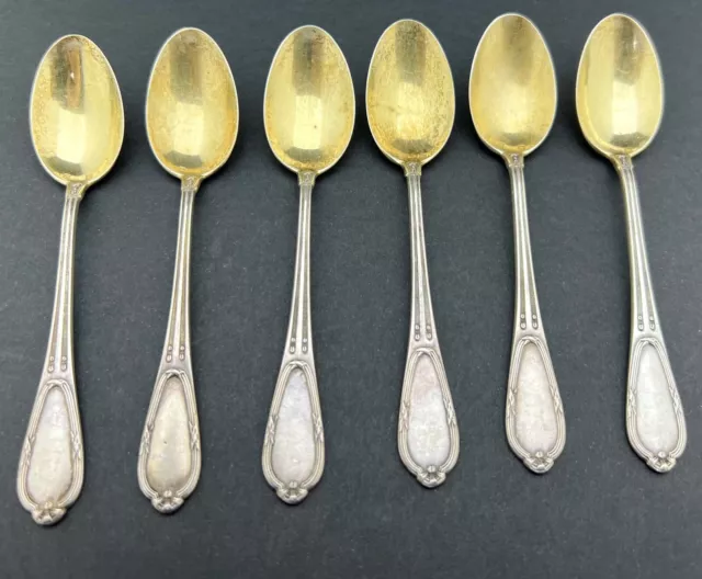 Antique, Sterling Silver .800, Demitasse Spoons Set 6, Hallmarked, 85,12gr / 3oz