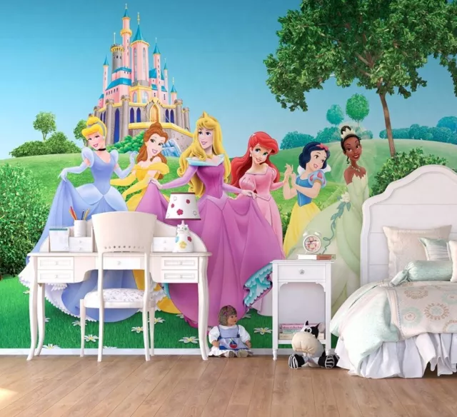 Disney per Bambini Carta da Parati Camera Letto Principesse Foto Murale  Gigante