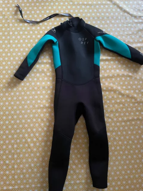 Osprey Kids Full Length 3mm Wetsuit Blue Neoprene Surfing Kids Size S