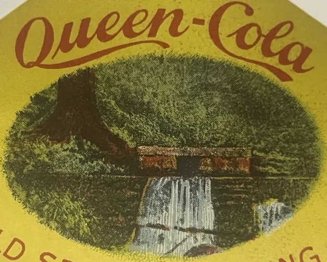 Antique Vintage 1930s 🔥 Queen Cola Label, Punxsutawney, PA, Unique Americana!