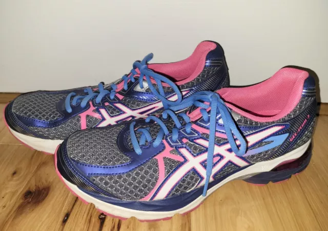 ASICS Gel FLUX Blue White Hot Pink Running Walking Shoe T3D9N 42 women's 10