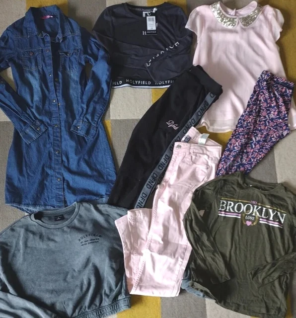Girls 11-12 Years  Bundle dress,3 tops(1 BNWT),jumper, 2 leggings & jeans