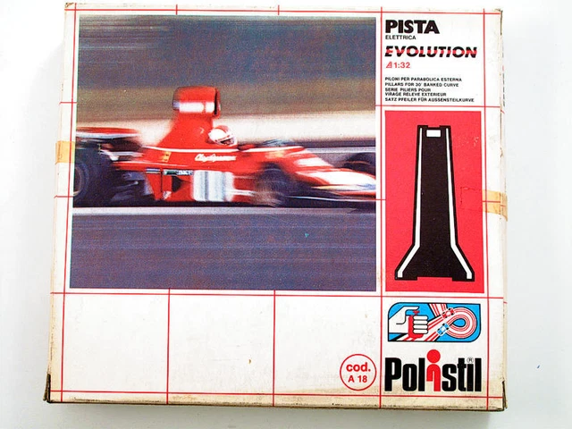 Section Voie Borne Droite Polistil Evolution 1/32 - Référence A12, Occasion Comme Neuve