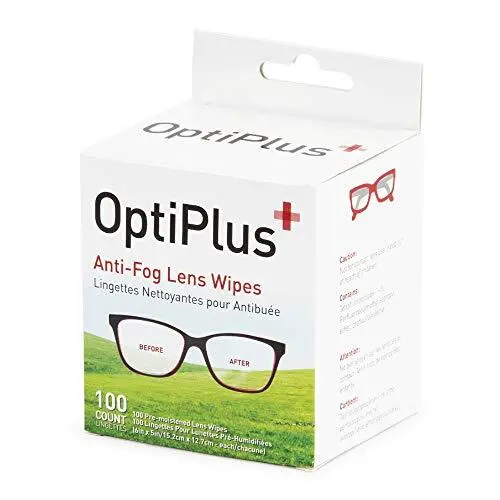 Optix 55 Eyeglass Lens Wipes - 600 Pre-Moistened Cloths in Hangable Box for  Wall