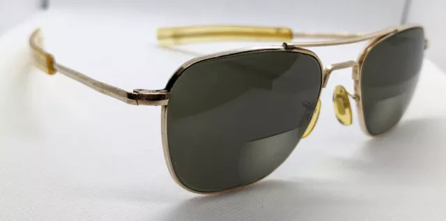 American Optical Aviator Sunglasses 12 K Gold Filled - AO Vintage