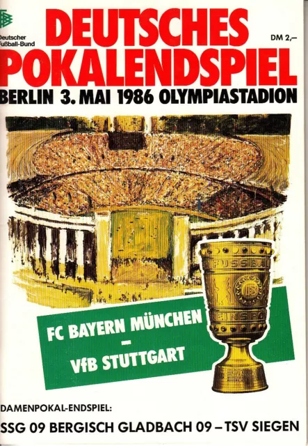 03.05.86 DFB Pokal Finale in Berlin: Bayern München - VFB Stuttgart Damen Finale