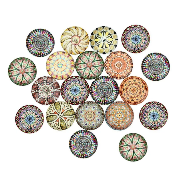 20 Stück Glas Flatback  Kuppel Cabochons für Kunsthandwerk