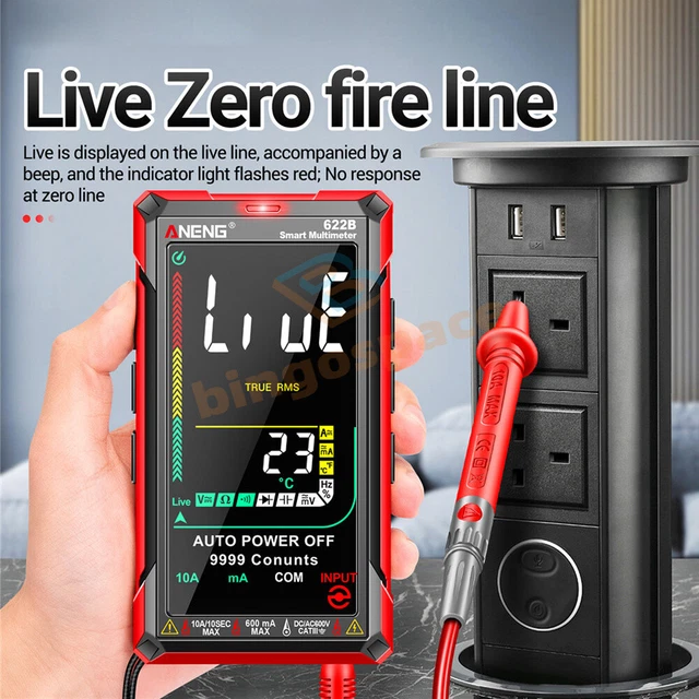 ANENG 622B Digital Smart Multimeter 9999 Auto Range DC/AC Meter infrared Lamp