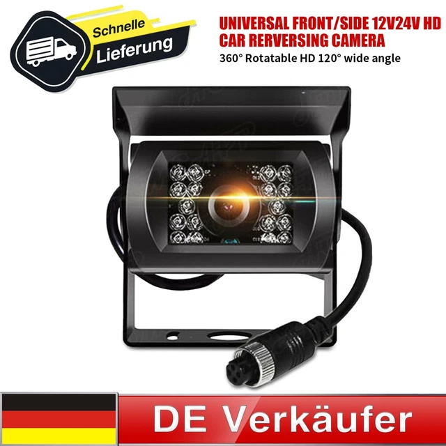 AUTO KFZ RÜCKFAHRKAMERA 12V 24V Farbe Nachtsicht IR 4PIN 4PIN LKW Kamera
